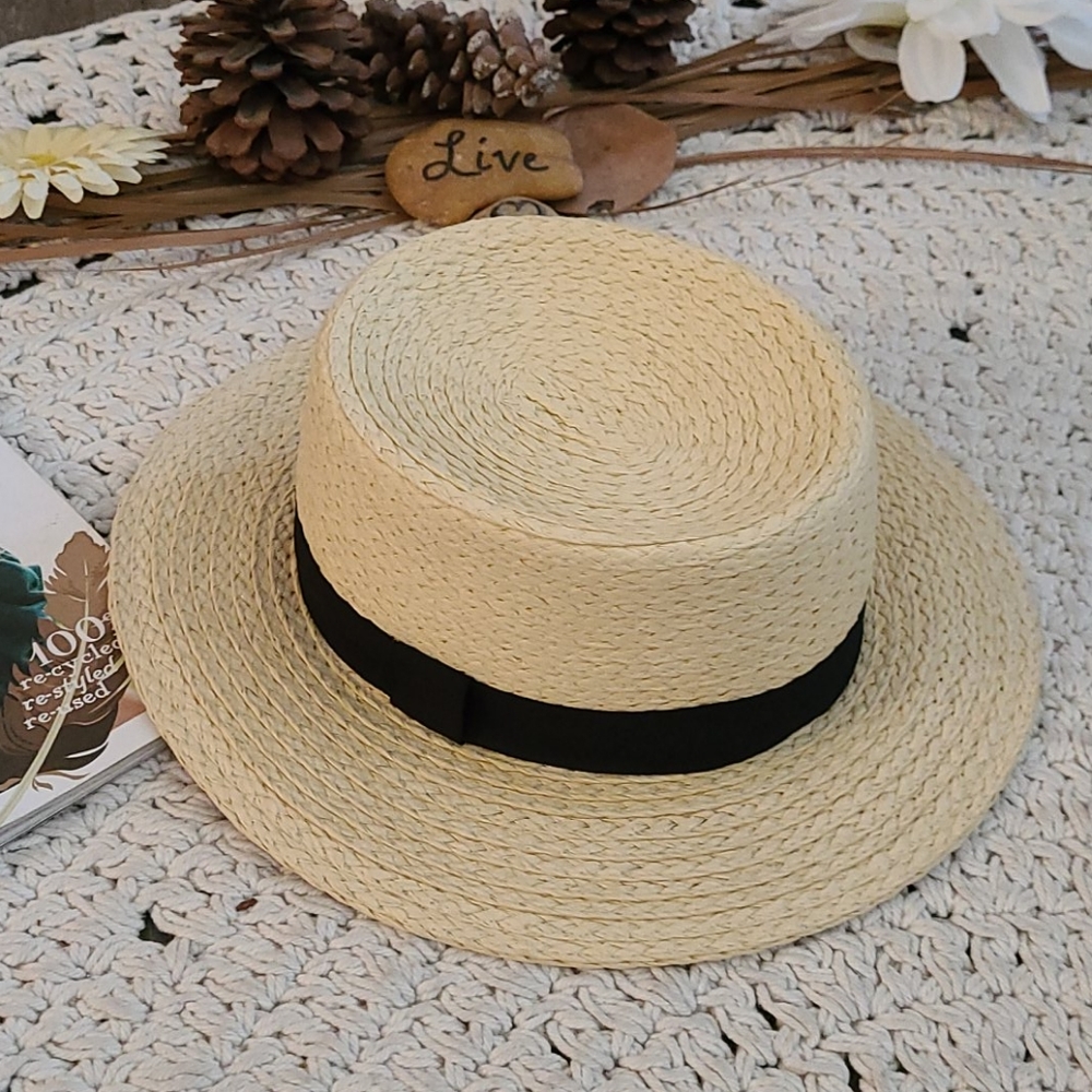 SUMMER CREME AND BLACK HAT.BO HO CHIC - Picture 10 of 16